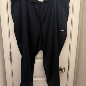 Nike Black Track Pants with White Swoosh